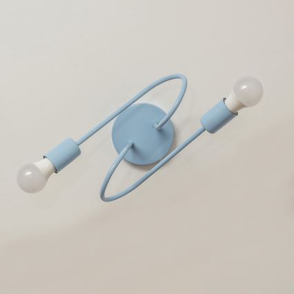 Ytmonterad taklampa OXFORD 2xE27/15W/230V, blå