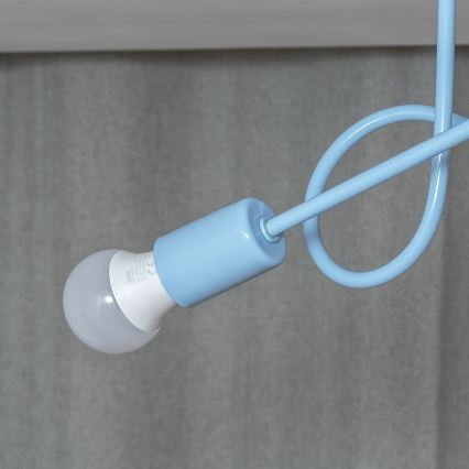 Ytmonterad taklampa OXFORD 2xE27/15W/230V, blå