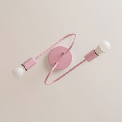 Ytmonterad taklampa OXFORD 2xE27/15W/230V rosa