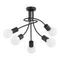 Ytmonterad taklampa PLENA 5xE27/15W/230V svart