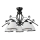Ytmonterad taklampa RETRO 5xE27/60W/230V svart/vit