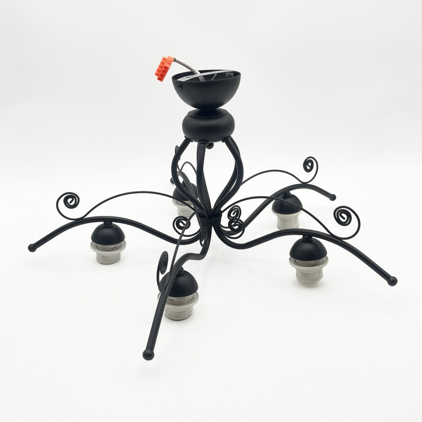 Ytmonterad taklampa RETRO 5xE27/60W/230V svart/vit