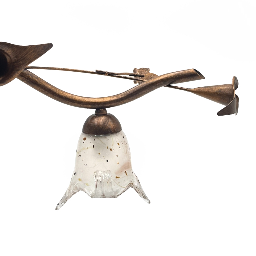 Ytmonterad taklampa ROZETA 4xE14/40W/230V, brons