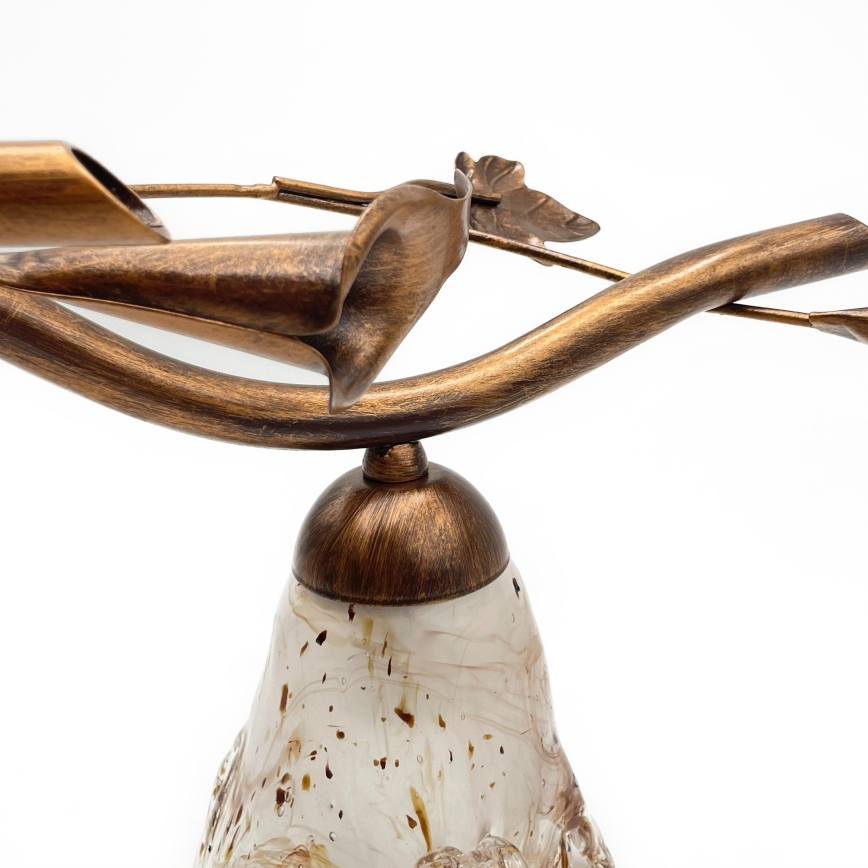 Ytmonterad taklampa ROZETA 4xE14/40W/230V, brons