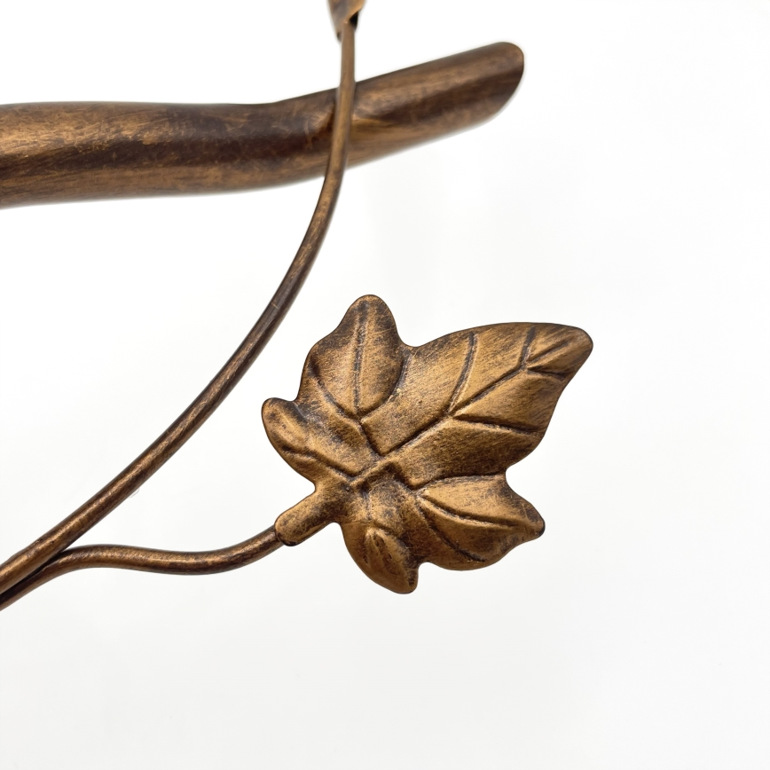 Ytmonterad taklampa ROZETA 5xE14/40W/230V brons