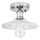 Ytmonterad taklampa TRISH 1xE27/15W/230V blank krom/klart glas