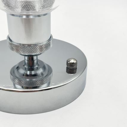 Ytmonterad taklampa TRISH 1xE27/15W/230V blank krom/klart glas