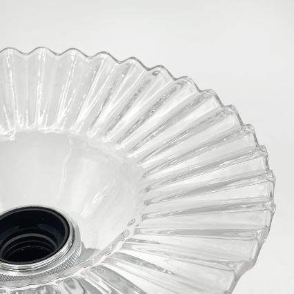 Ytmonterad taklampa TRISH 1xE27/15W/230V blank krom/klart glas