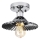 Ytmonterad taklampa TRISH 1xE27/15W/230V blank krom/röktonad svart