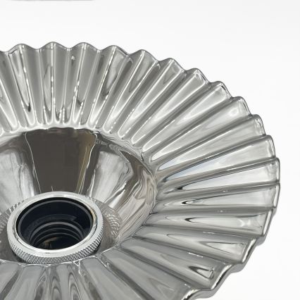Ytmonterad taklampa TRISH 1xE27/15W/230V blank krom/röktonad svart