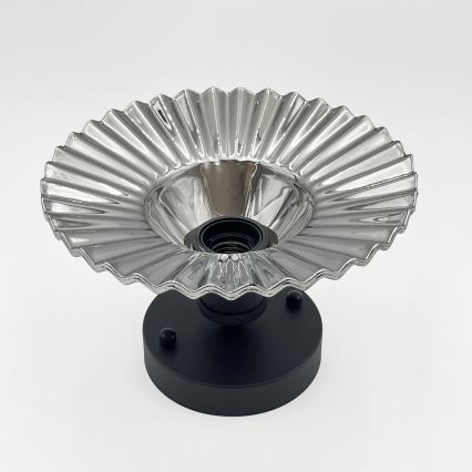 Ytmonterad taklampa TRISH 1xE27/15W/230V svart/rökfärgad