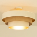 Ytmonterad taklampa WENTA 1xE27/60W/230V Ø 50 cm beige/jute