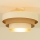 Ytmonterad taklampa WENTA 1xE27/60W/230V Ø 50 cm beige/jute