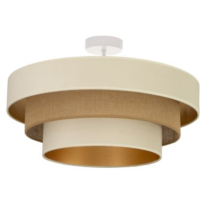 Ytmonterad taklampa WENTA 1xE27/60W/230V Ø 50 cm beige/jute