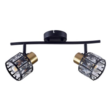 Ytmonterad taklampa ZAHARA 2xE27/10W/230V, svart