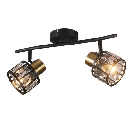 Ytmonterad taklampa ZAHARA 2xE27/10W/230V, svart