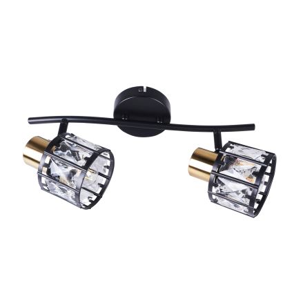 Ytmonterad taklampa ZAHARA 2xE27/10W/230V, svart