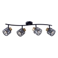 Ytmonterad taklampa ZAHARA 4xE27/10W/230V svart
