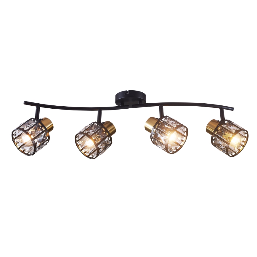 Ytmonterad taklampa ZAHARA 4xE27/10W/230V svart