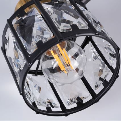 Ytmonterad taklampa ZAHARA 5xE27/10W/230V svart