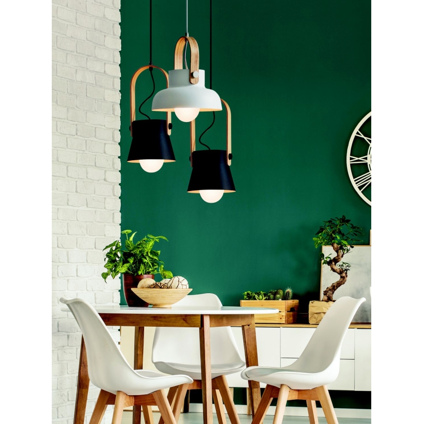 Zambelis 18190 - Ljuskrona med textilsladd 1xE27/40W/230V