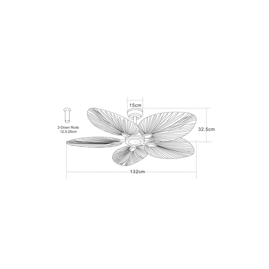 Zambelis 19139 - Takfläkt + fjärrkontroll