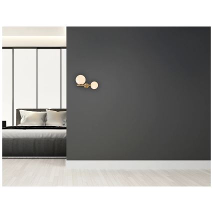 Zambelis 1995 - Vägglampa 1xG9/7W + 1xE14/15W/230V guld