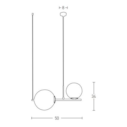 Zambelis 1997 - Ljuskrona med textilsladd 2xE27/15W/230V guld