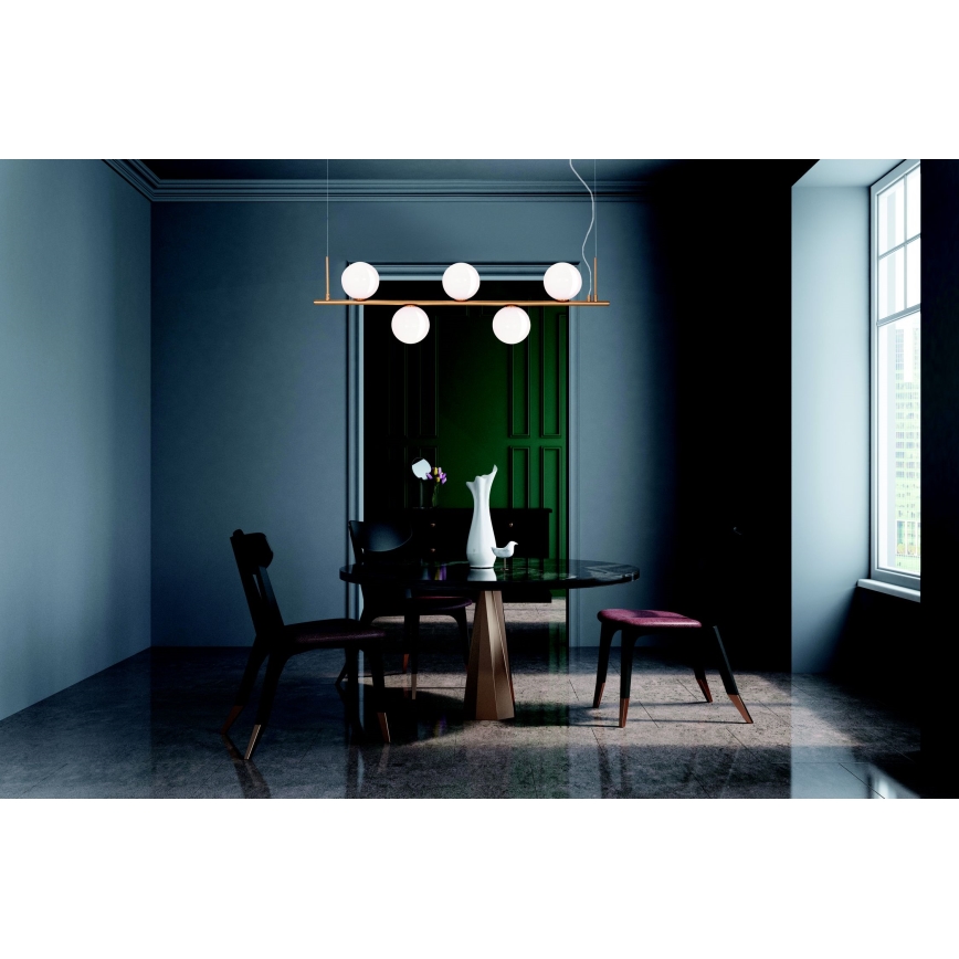 Zambelis 1998 - Ljuskrona med textilsladd 5xE14/15W/230V guld