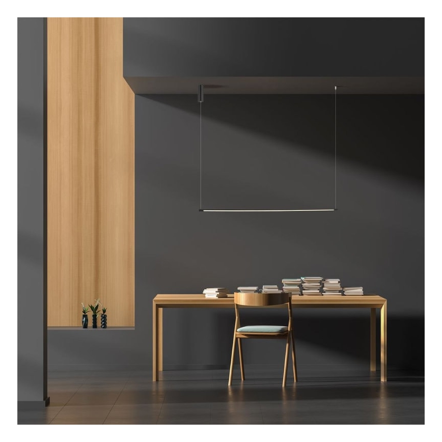 Zambelis 20119 - LED ljuskrona med textilsladd LED/20W/230V svart