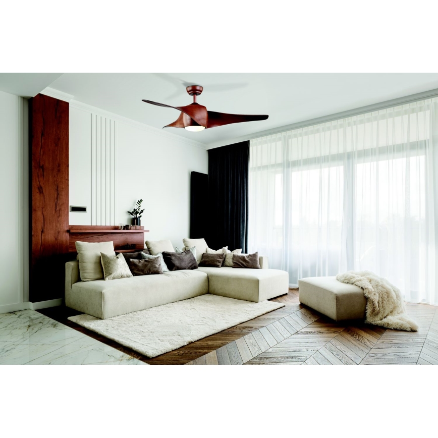 Zambelis 20256 - LED Takfläkt LED/15W/230V 3000/4000/6000 körsbär + fjärrkontroll