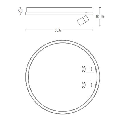 Zambelis 22014 - LED Dimbar taklampa LED/71W/230V svart