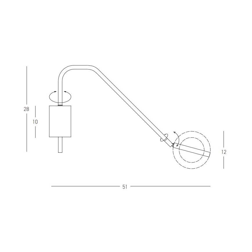 Zambelis 22042 - LED ljusreglerad vägglampa LED/7W/230V svart