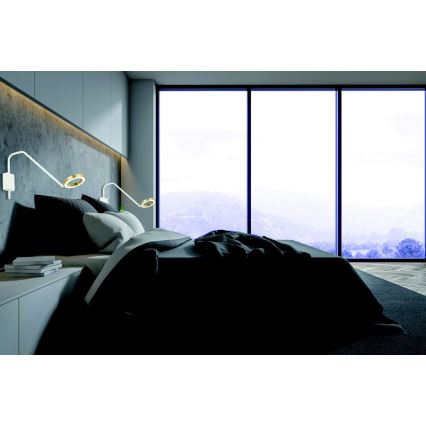 Zambelis 22043 - LED ljusreglerad vägglampa LED/7W/230V vit