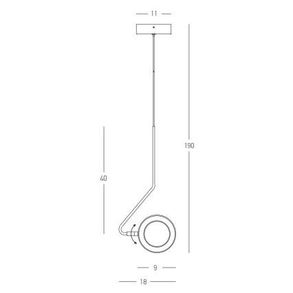 Zambelis 22044 - LED dimbar taklampa LED/7W/230V CRI90 vit