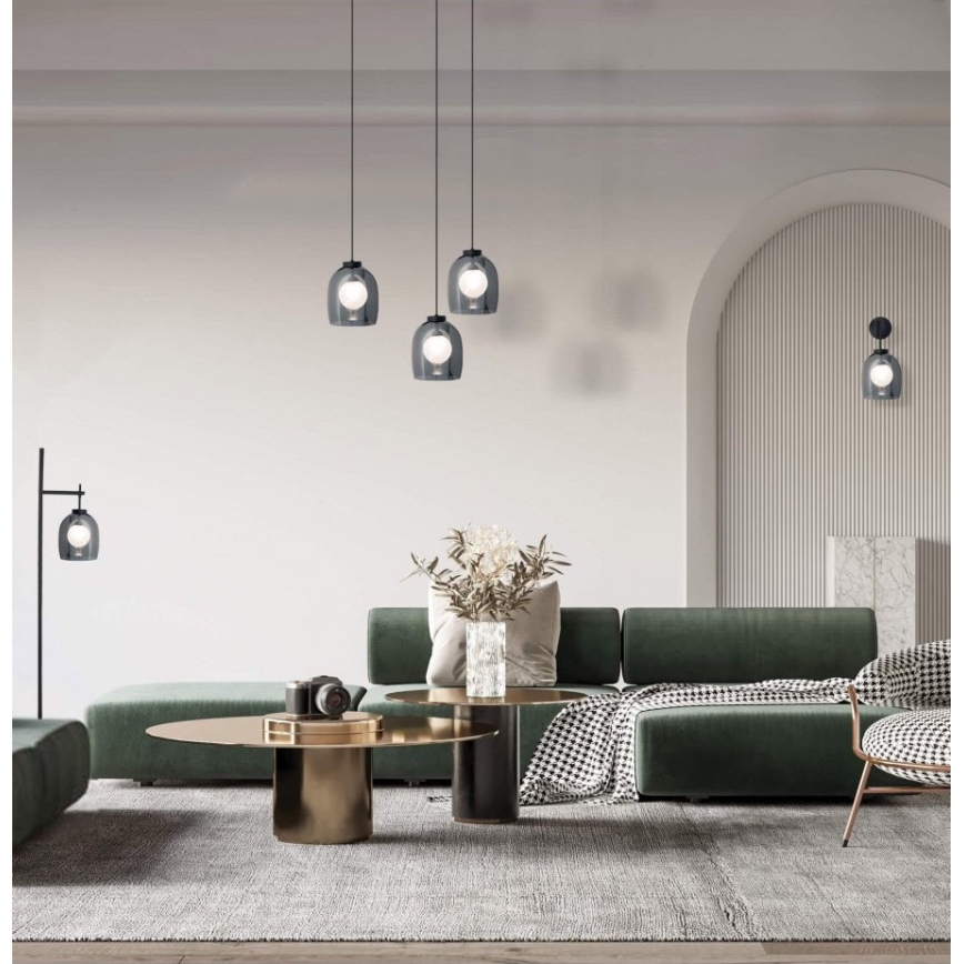 Zambelis 22051 - Pendellampa på vajer 1xG9/5W/230V Ø 18 cm svart
