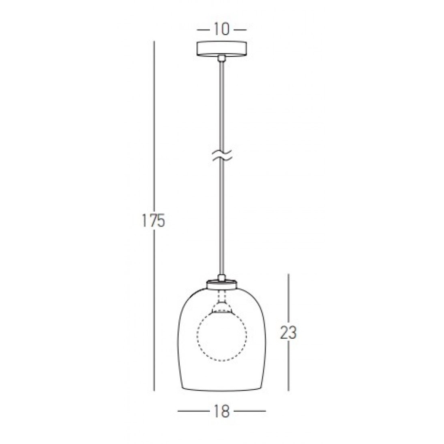 Zambelis 22051 - Pendellampa på vajer 1xG9/5W/230V Ø 18 cm svart