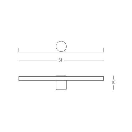 Zambelis 22124 - LED-badrumsspegelbelysning LED/10W/230V 61 cm IP54