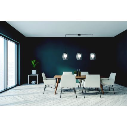 Zambelis 22146 - Ljuskrona med textilsladd 3xG9/5W/230V spindel svart