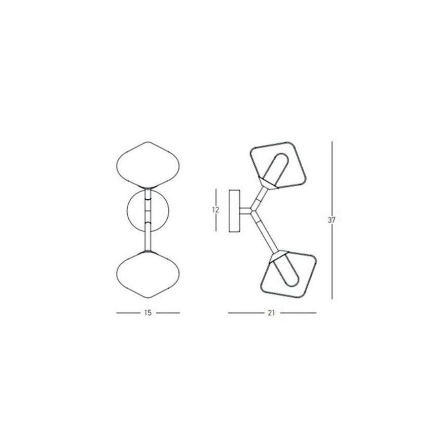 Zambelis 23022 - Vägglampa 2xG9/5W/230V guld