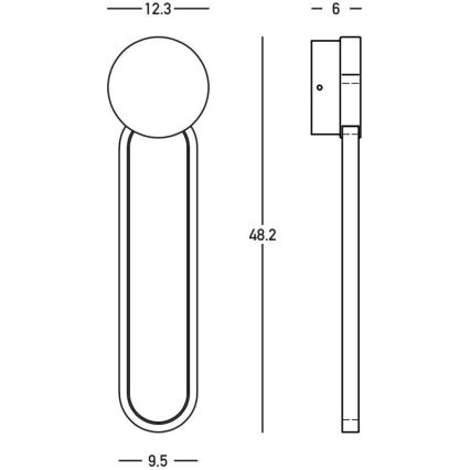 Zambelis 23102 - LED ljusreglerad vägglampa LED/13W/230V 3000K guld