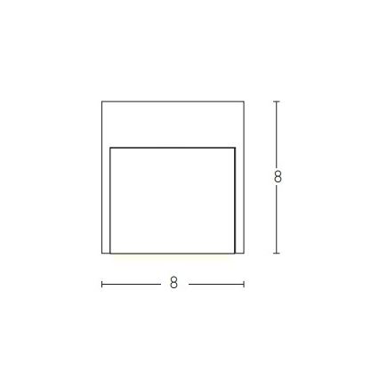 Zambelis E111 - LED vägglampa för utomhusbruk LED/3W/230V 3000K IP54