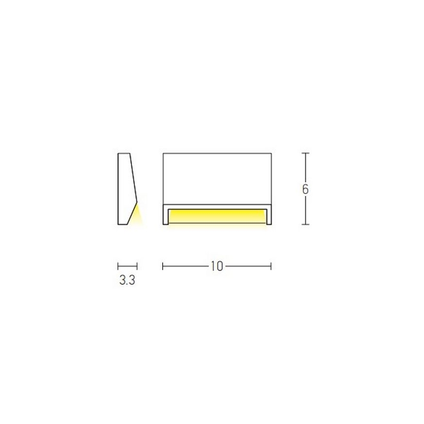 Zambelis E181 - LED trappbelysning för utomhusbruk LED/1,5W/230V IP54 antracit