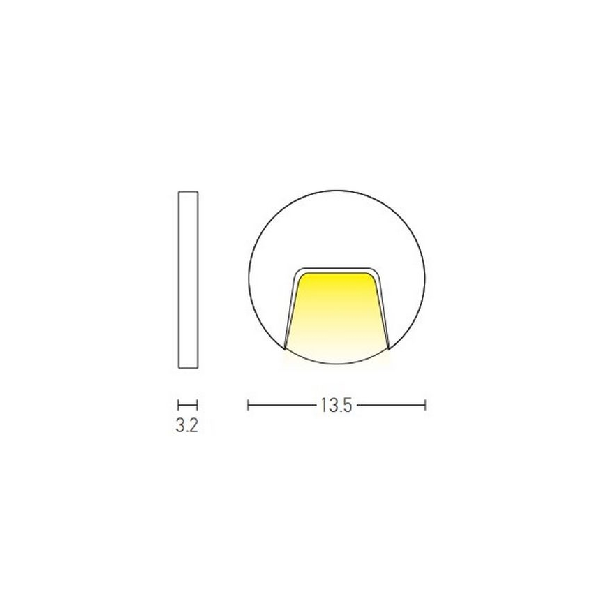 Zambelis E184 - LED trappbelysning för utomhusbruk LED/3W/230V IP54 vit