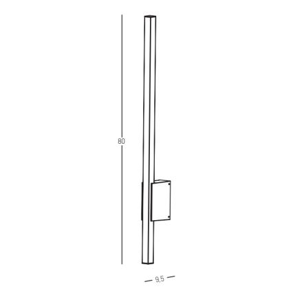Zambelis E287 - LED vägglampa för utomhusbruk LED/12W/230V 3000K IP65 antracit