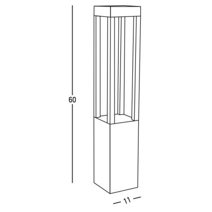 Zambelis E367 - LED-lampa för utomhusbruk LED/7W/230V 3000K IP67 antracit