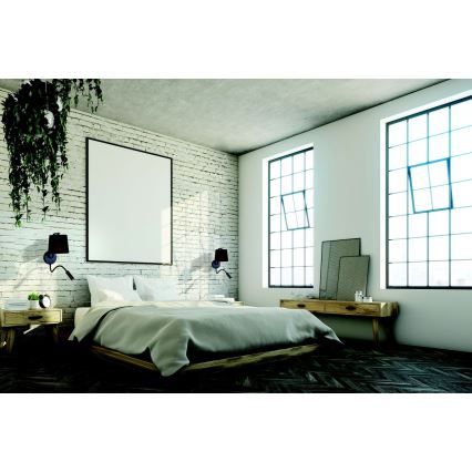 Zambelis H57 - LED Flexibel belysning LED/3W + 1xE27/40W/230V svart