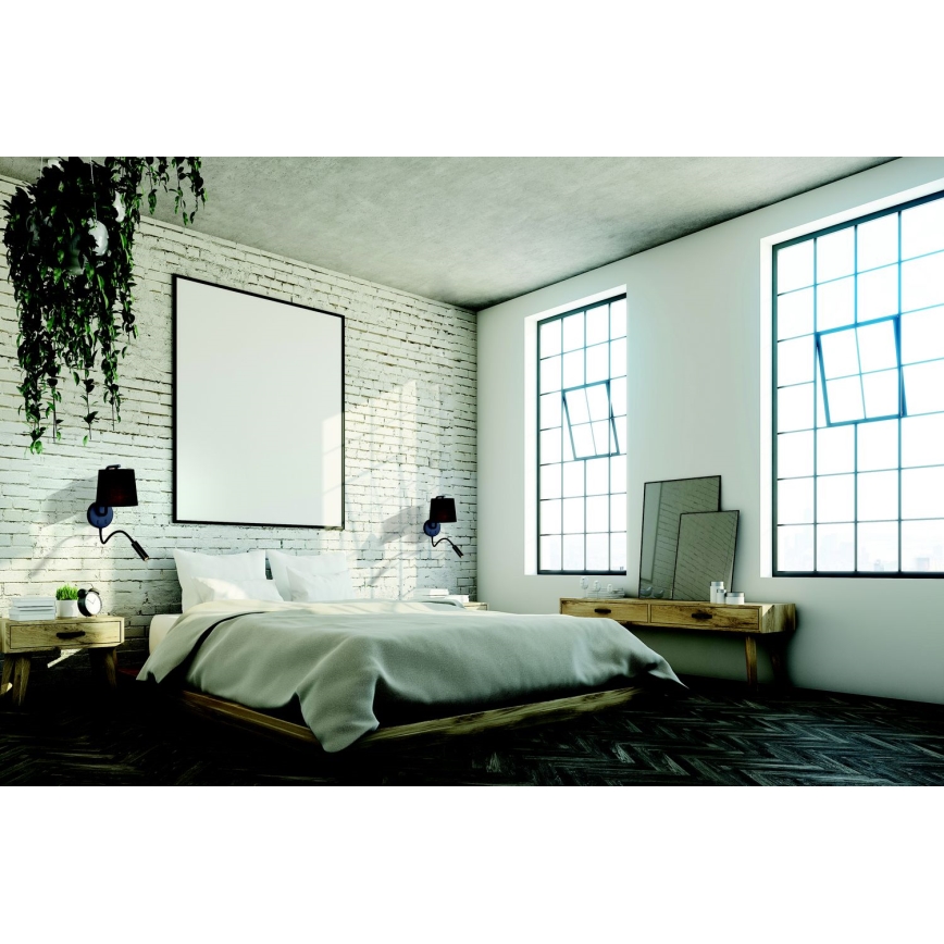 Zambelis H57 - LED Flexibel belysning LED/3W + 1xE27/40W/230V svart