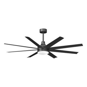 ZEVENTI - Dimmbar LED-takfläkt WALKIKI LED/24W/230V 2700-6500K 165 cm svart + fjärrkontroll