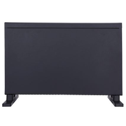 ZEVENTI - Elektrisk direktvärmare/konvektor med LCD-display 1250/2000W/230V svart + fjärrkontroll